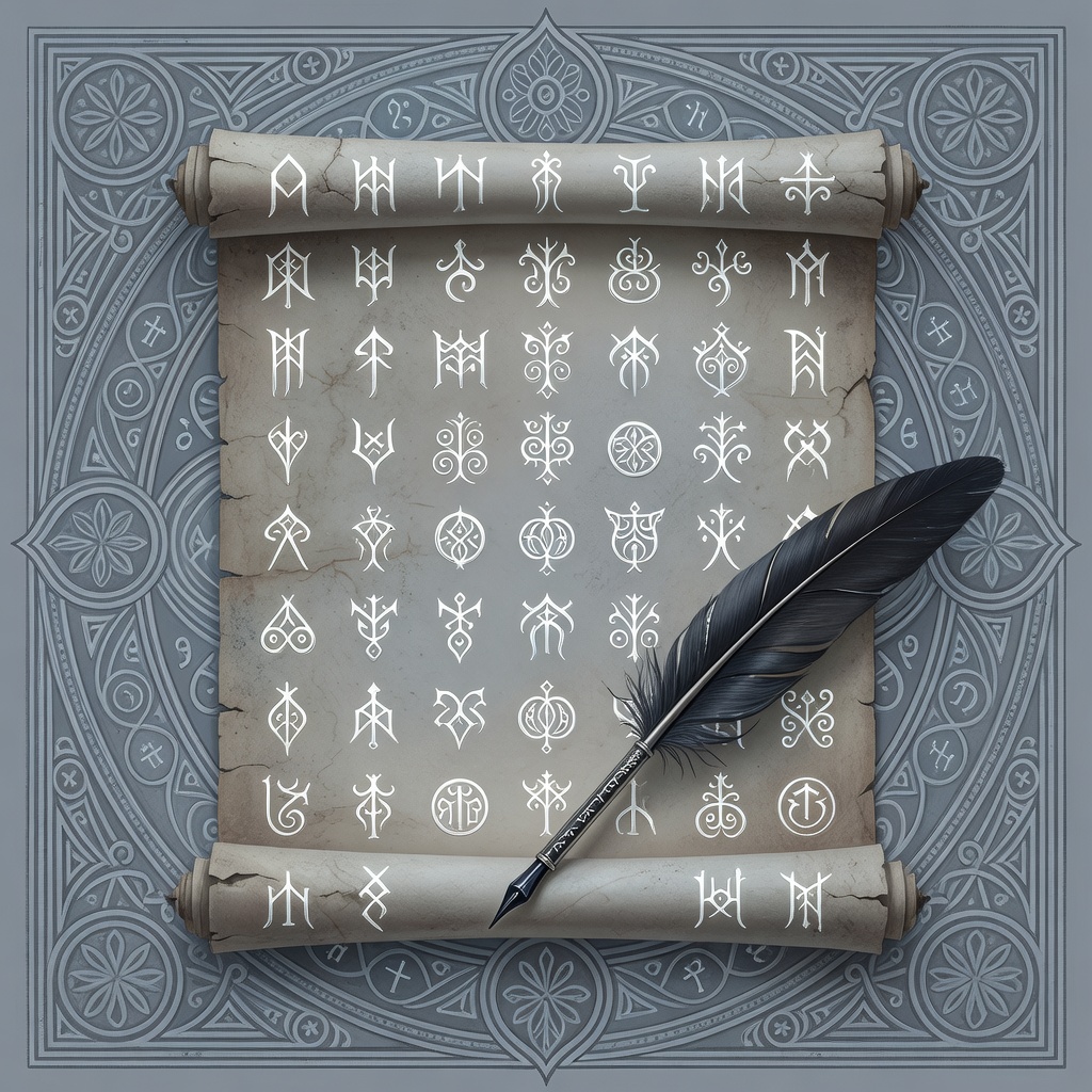 Parchment scroll of fiscal sigils